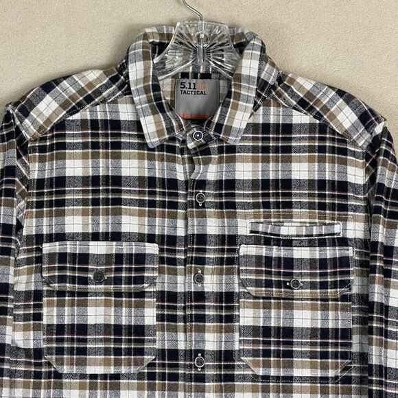 5.11 Tactical Shirt Mens Small Multicolor‎ Plaid Lester Long Sleeve Flannel - Picture 2 of 15